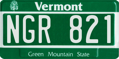 VT license plate NGR821