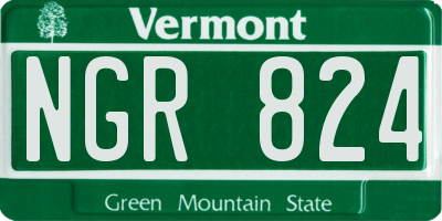 VT license plate NGR824
