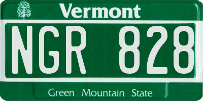VT license plate NGR828