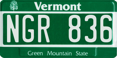 VT license plate NGR836