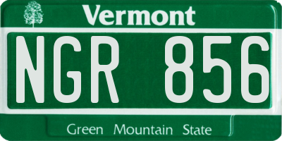 VT license plate NGR856