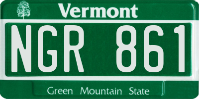 VT license plate NGR861
