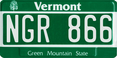 VT license plate NGR866