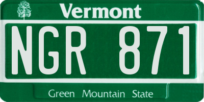 VT license plate NGR871