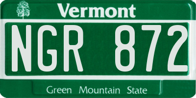 VT license plate NGR872