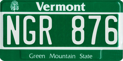 VT license plate NGR876