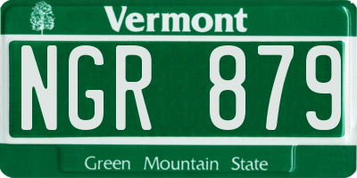 VT license plate NGR879