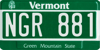 VT license plate NGR881