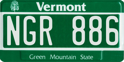 VT license plate NGR886