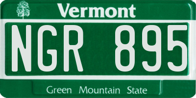 VT license plate NGR895