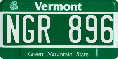 VT license plate NGR896
