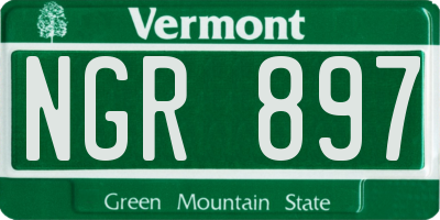 VT license plate NGR897