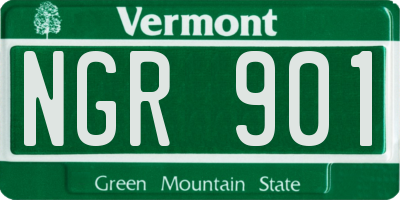 VT license plate NGR901