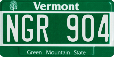 VT license plate NGR904