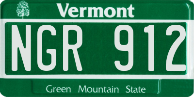 VT license plate NGR912