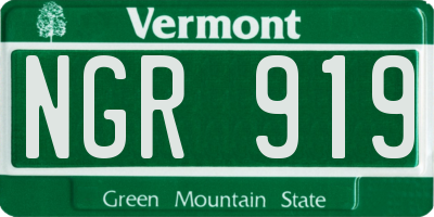 VT license plate NGR919