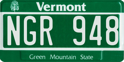 VT license plate NGR948