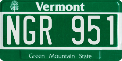 VT license plate NGR951