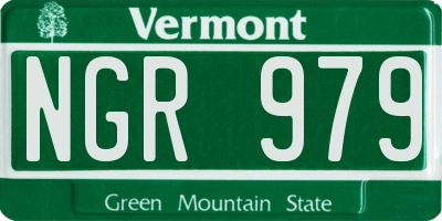 VT license plate NGR979