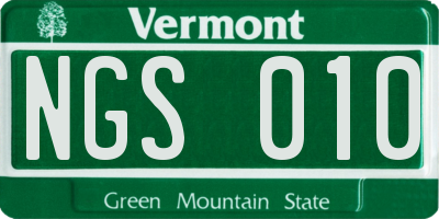 VT license plate NGS010