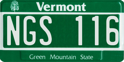 VT license plate NGS116