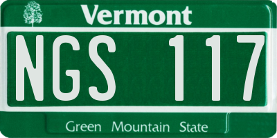 VT license plate NGS117