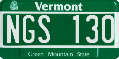 VT license plate NGS130