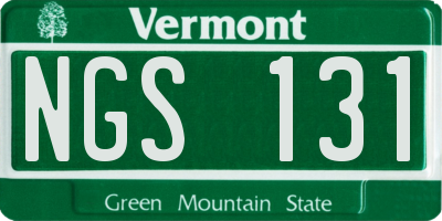 VT license plate NGS131
