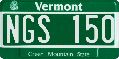 VT license plate NGS150
