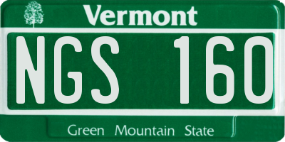 VT license plate NGS160