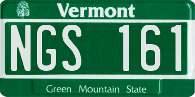 VT license plate NGS161