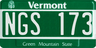VT license plate NGS173