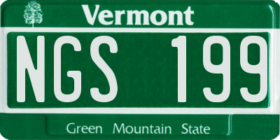 VT license plate NGS199