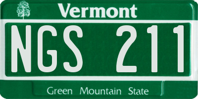 VT license plate NGS211