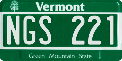 VT license plate NGS221
