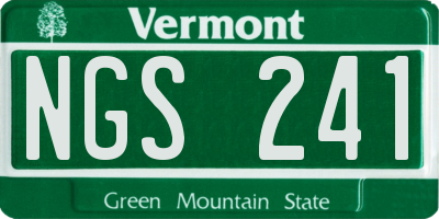 VT license plate NGS241