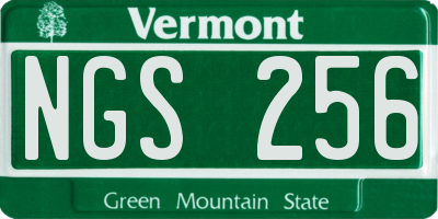 VT license plate NGS256