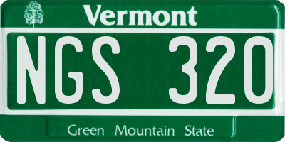 VT license plate NGS320