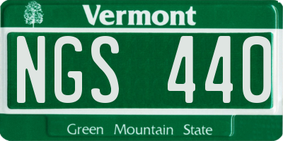 VT license plate NGS440