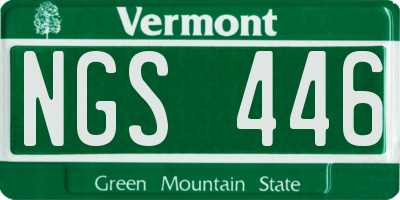 VT license plate NGS446