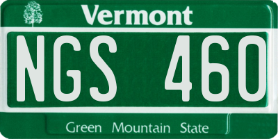VT license plate NGS460