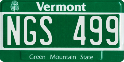 VT license plate NGS499