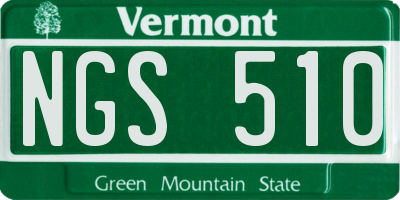 VT license plate NGS510