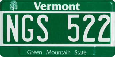 VT license plate NGS522
