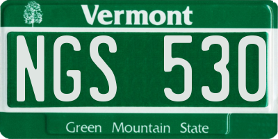 VT license plate NGS530