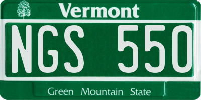 VT license plate NGS550