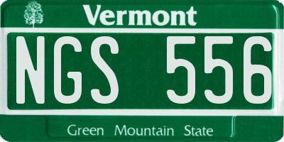 VT license plate NGS556