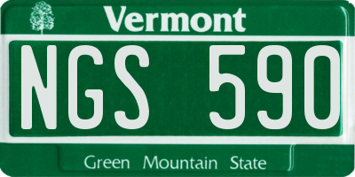 VT license plate NGS590