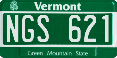 VT license plate NGS621