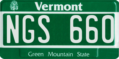 VT license plate NGS660